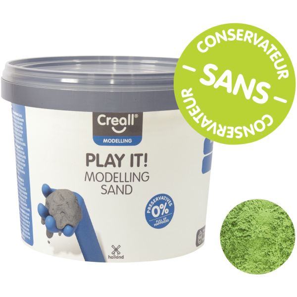 Seau de 750 grammes de sable magique coloris vert, N.C — TRAVAUX MANUELS