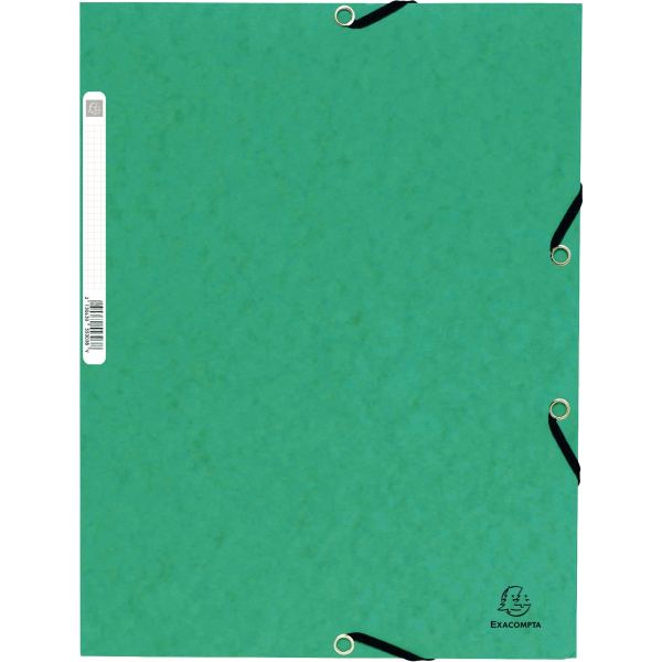 Chemise 3 rabats à élastiques en carte lustrée 355g, vert, N.C — CLASSEMENT