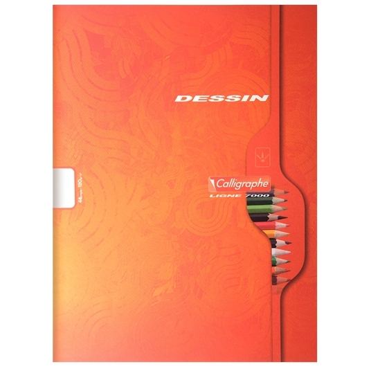 Cahier de dessin 96 pages, format 24x32 cm, uni blanc, papier 120g, Calligraphe — Papiers à dessin