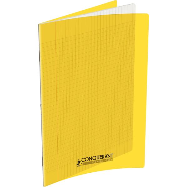 CONQUERANT CLASSIQUE Cahier 240 x 320 mm, Seyès, jaune — Cahiers francais