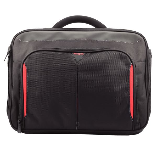 TARGUS sacoche Classic 15-15.6p Clamshell noire et rouge — BAGAGERIE