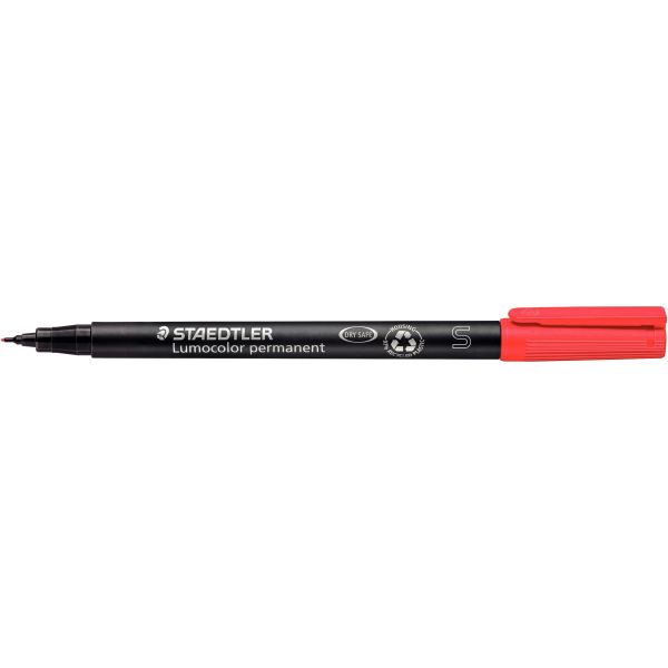 STAEDTLER Marqueur permanent 313S Lumocolor, rouge — Marqueurs permanents & non permanents