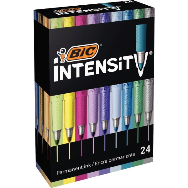Boîte de 24 marqueurs permanents Intensity assortis — ECRIRE ET CORRIGER