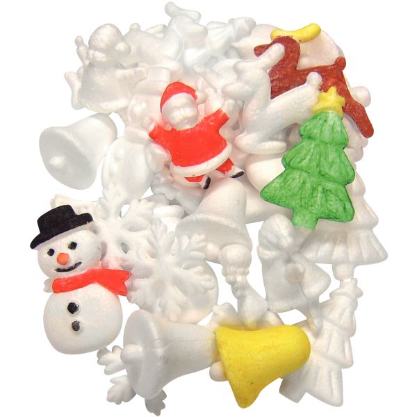 Lot de 35 formes de Noël assorties en styropor, N.C — TRAVAUX MANUELS