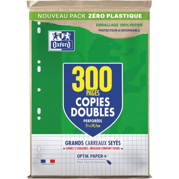 Oxford Copies doubles perforées, A4, Seyès, Offre Spéciale — Copies doubles