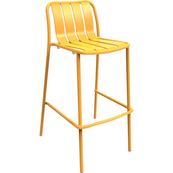 Tabouret haut avec dossier Verano miel, N.C — MOBILIER
