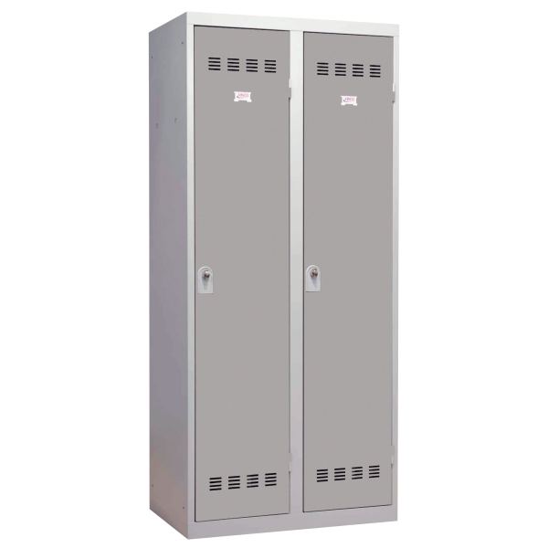 Vestiaire d'atelier 2 portes industrie sale L80 cm gris, N.C — MOBILIER