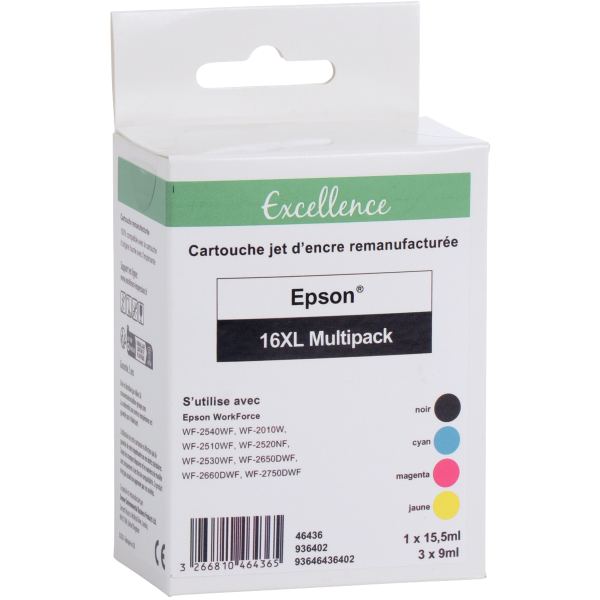 Excellence lot 4 cartouches encre NCMJ compatible Epson STYL — CONSOMMABLES INFORMATIQUES