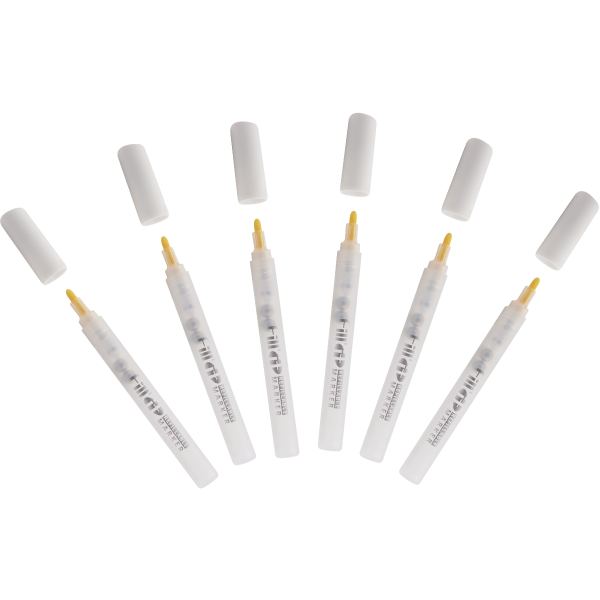 Lot de 6 marqueurs vides rechargeables pour encres et peintures liquides pointe ogive 4 mm, N.C — DESSIN SCOLAIRE ET…