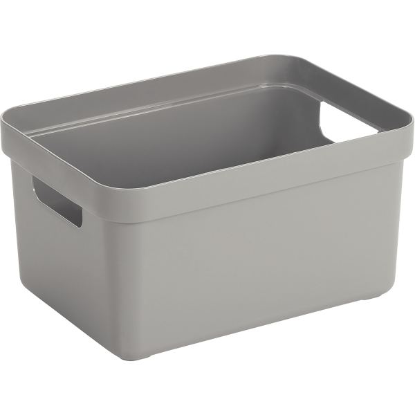 Boite de rangement 13L gris clair, N.C — SERVICES GENERAUX