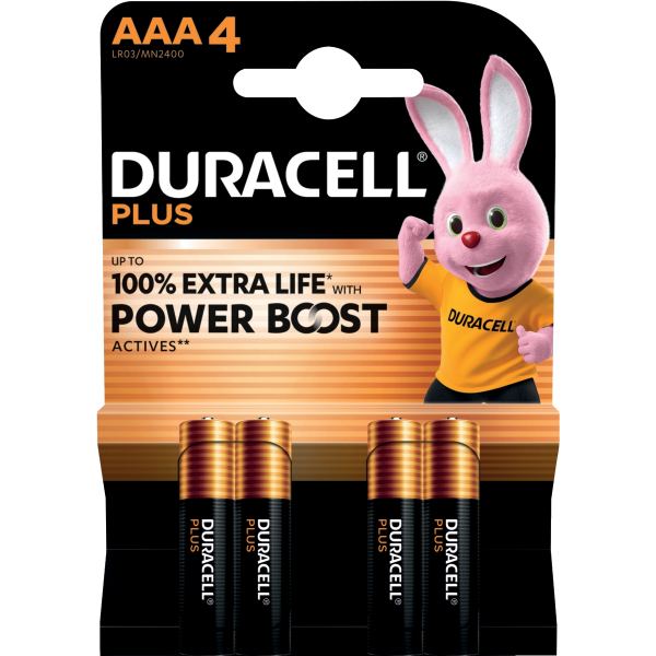 Blister 4 piles 1.5V PLUS POWERBOOST AAA / LR03 / MN2400, N.C — BUREAUTIQUE