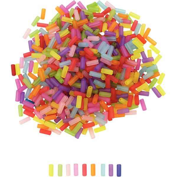 Sac de 1000 perles tubes transparentes, N.C — TRAVAUX MANUELS