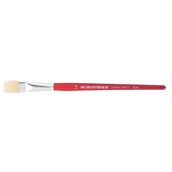 Sac de 10 brosses plates en soie N°14, N.C — DESSIN SCOLAIRE ET PROFESSIONNEL