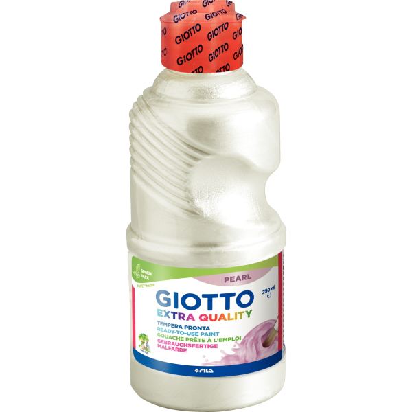 Flacon 250 ml de gouache nacrée GIOTTO PEARL PAINT, blanc, N.C — DESSIN SCOLAIRE ET PROFESSIONNEL