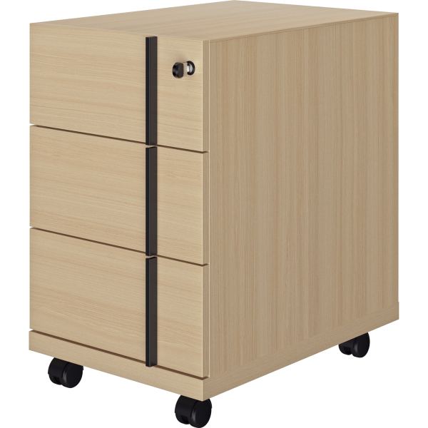 Caisson mobile 3 tiroirs E-Motion chêne structuré, N.C — MOBILIER