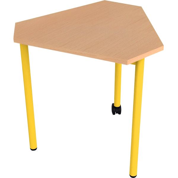 Table modulable 3 pieds 1 roulette taille 5 jaune, N.C — UNIVERS PETITE ENFANCE