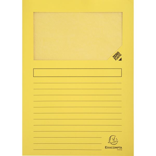 Paquet de 100 pochettes coin papier FOREVER 130g, jaune — CLASSEMENT