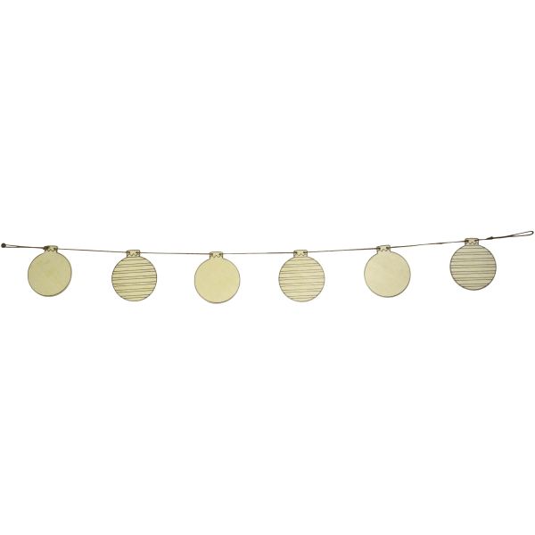Guirlande 1 mètre avec 6 boules de Noël en bois, GRAINE CREATIVE — TRAVAUX MANUELS
