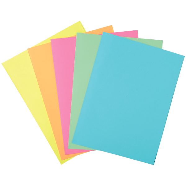 Paquet de 100 chemises 1 rabat SUPER 160g, format 24x32 cm, coloris pastel assortis — CLASSEMENT