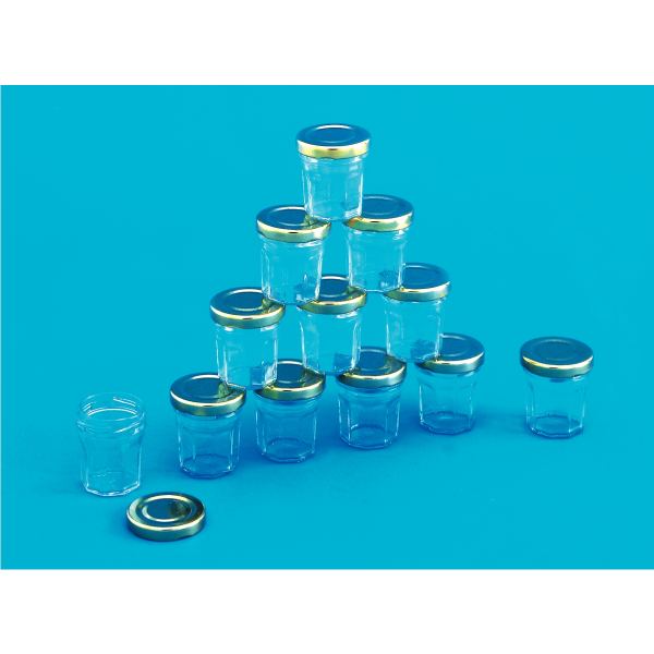 Lot de 12 mini pots de confiture en verre, GRAINE CREATIVE — TRAVAUX MANUELS