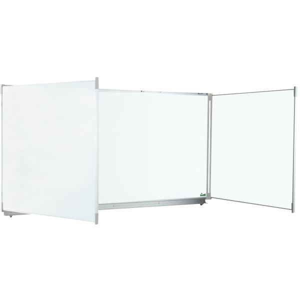 Tableau triptyque blanc émaillé 100x400 + auget, N.C — EQUIPEMENT CLASSE ET BUREAU