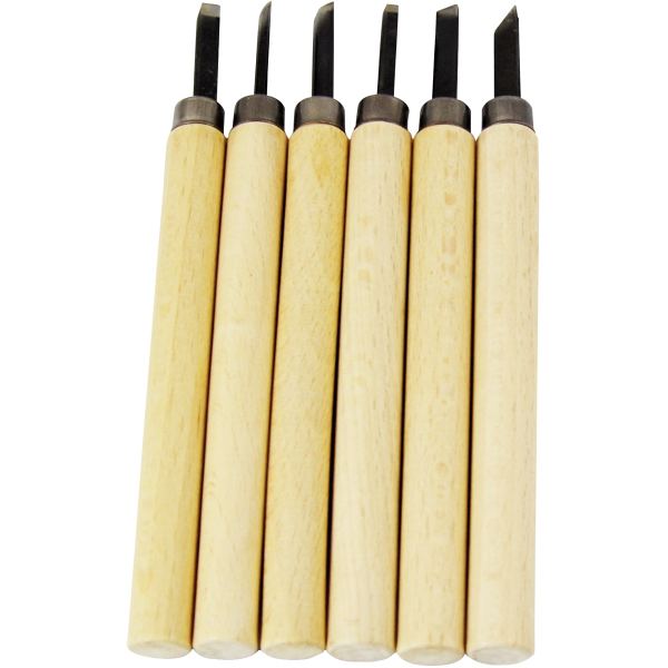 Lot de 6 gouges pour linogravure, N.C — TRAVAUX MANUELS
