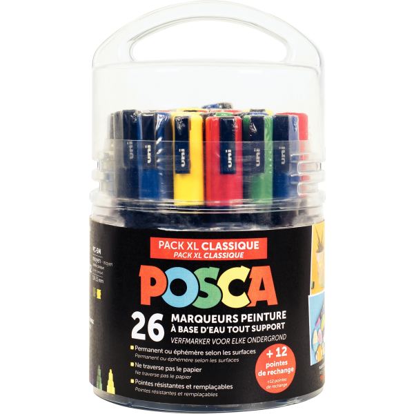 Seau de 26 marqueurs Posca dont 6 offerts — Non classé