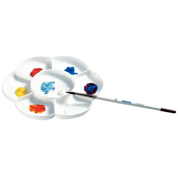 Palette marguerite plastique avec couvercle, N.C — DESSIN SCOLAIRE ET PROFESSIONNEL