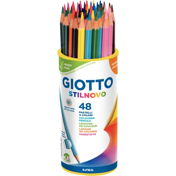 Pot de 48 crayons de couleur Stilnovo assortis — DESSIN SCOLAIRE ET PROFESSIONNEL