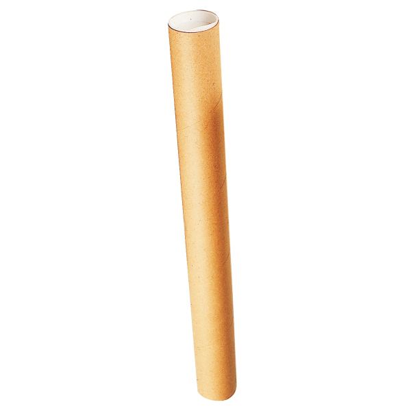 Tube en carton diamètre 8cm longueur 73 cm avec 2 embouts, N.C — COURRIER ET EXPEDITION
