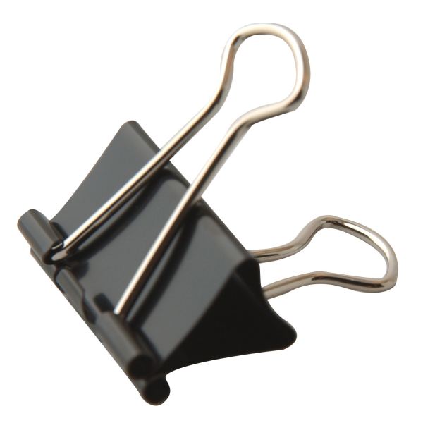Wonday Pince double clip, (L)32 mm, écartement 10 mm, noir — Attaches de bureau