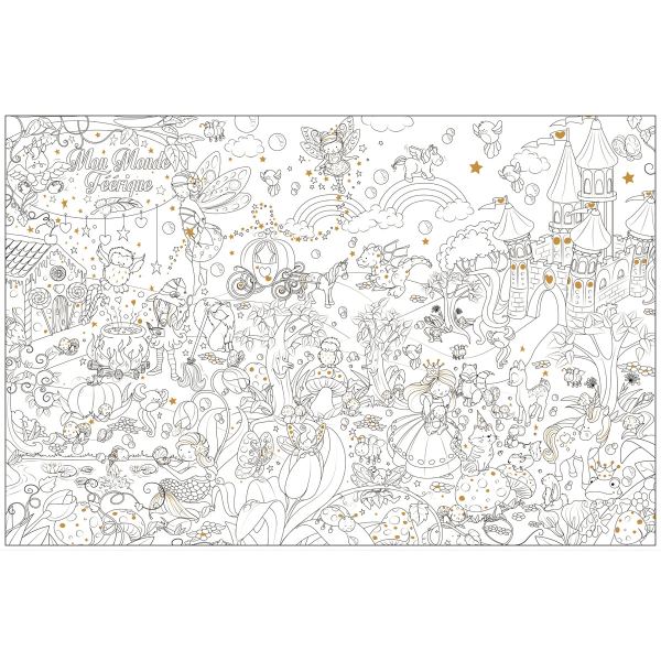 Coloriage géant les fées, N.C — DESSIN SCOLAIRE ET PROFESSIONNEL