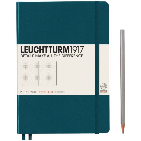 Carnet 251 pages LEUCHTTURM 1917 format A5, dot, vert canard, LEUCHTTURM1917 — CAHIERS ET DERIVES DE PAPIER