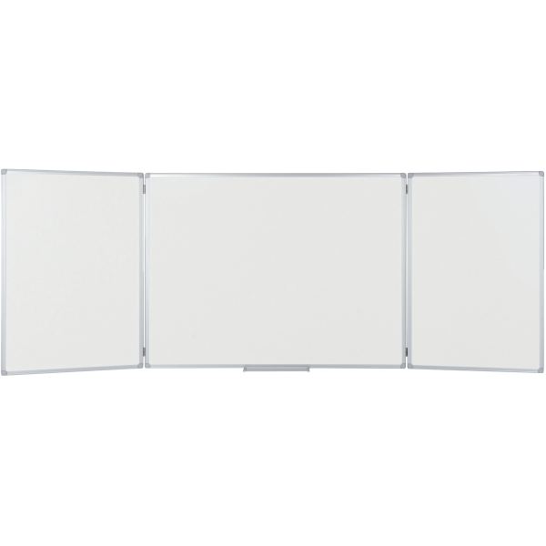 Tableau blanc triptyque émaillé 100x400 cm, Bi-Office — EQUIPEMENT CLASSE ET BUREAU