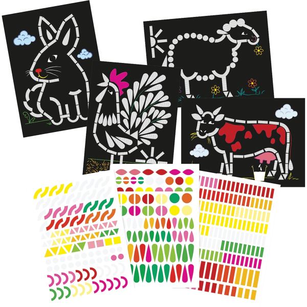 Ateliers gommettes animaux ferme, My Mandarine — TRAVAUX MANUELS