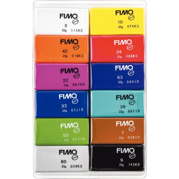 FIMO SOFT Kit de pâte à modeler "Basic", kit de 12 — Pâte à modeler