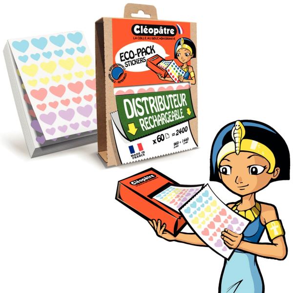 Ecopack de 2400 gommettes coeur assorties, N.C — TRAVAUX MANUELS