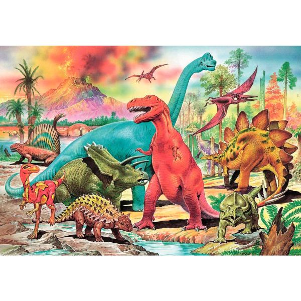 Puzzle 100 pièces, les dinosaures, N.C — JEUX