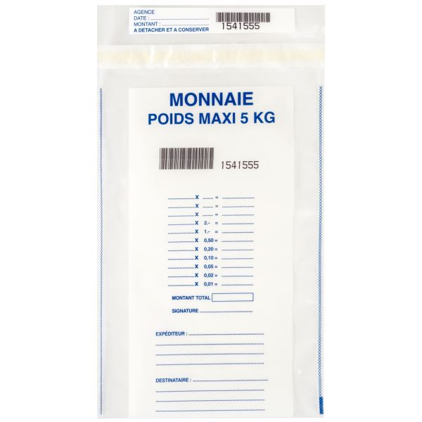 Lot de 100 sacs de sécurité pour monnaie, N.C — SERVICES GENERAUX