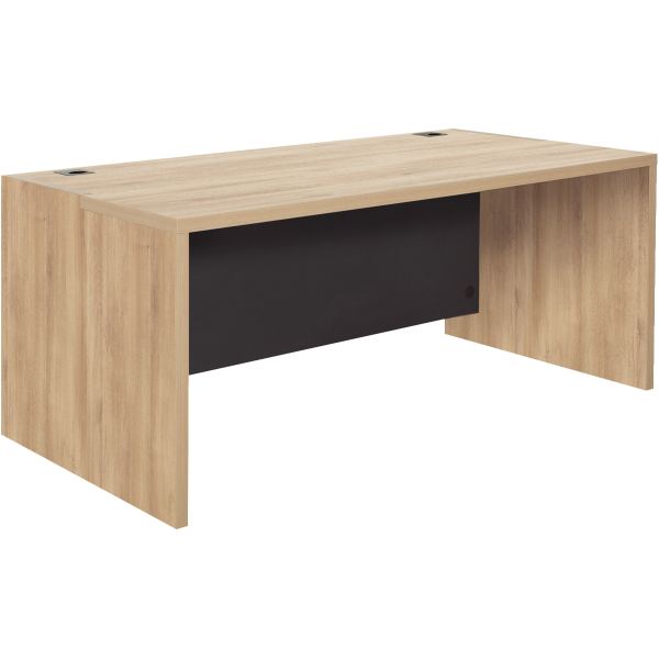 Bureau simple Brabant L180 xH75 xP90 cm chêne du bocage/anthrac, N.C — MOBILIER
