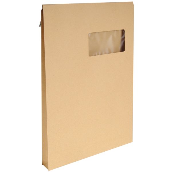 Paquet de 50 pochettes kraft 229x324mm 120g soufflet 30mm bande siliconée fenêtre 50x100mm, N.C — COURRIER ET EXPEDITION