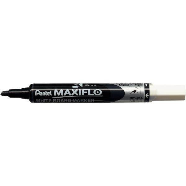 Marqueur tableau blanc Maxiflo pointe biseautée 4,6mm noir — Non classé