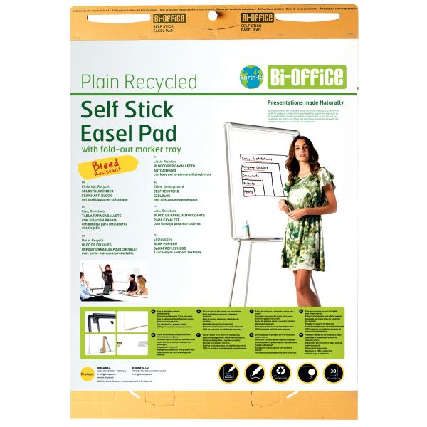 Lot de 2 blocs de 30 feuilles Paper Board adhésif A1 pour ch, Bi-Office — EQUIPEMENT CLASSE ET BUREAU