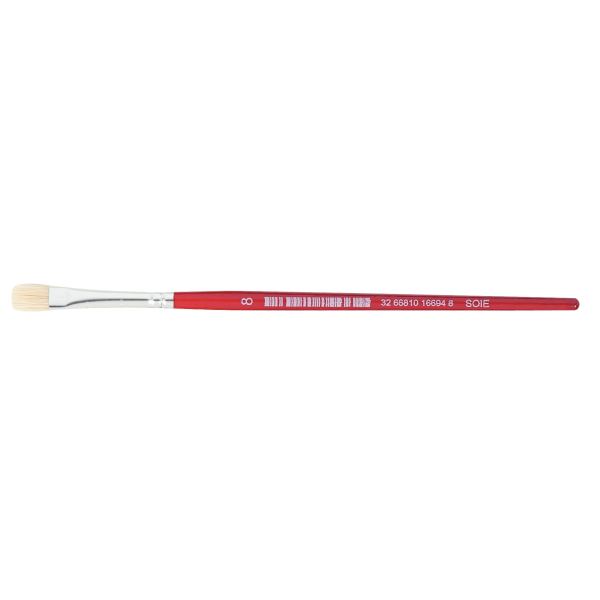 Brosse plate en soie N° 8, N.C — DESSIN SCOLAIRE ET PROFESSIONNEL