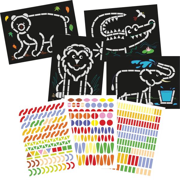 Ateliers gommettes animaux sauvages, My Mandarine — TRAVAUX MANUELS