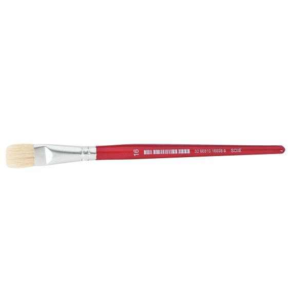 Sac de 10 brosses plates en soie N°16, N.C — DESSIN SCOLAIRE ET PROFESSIONNEL