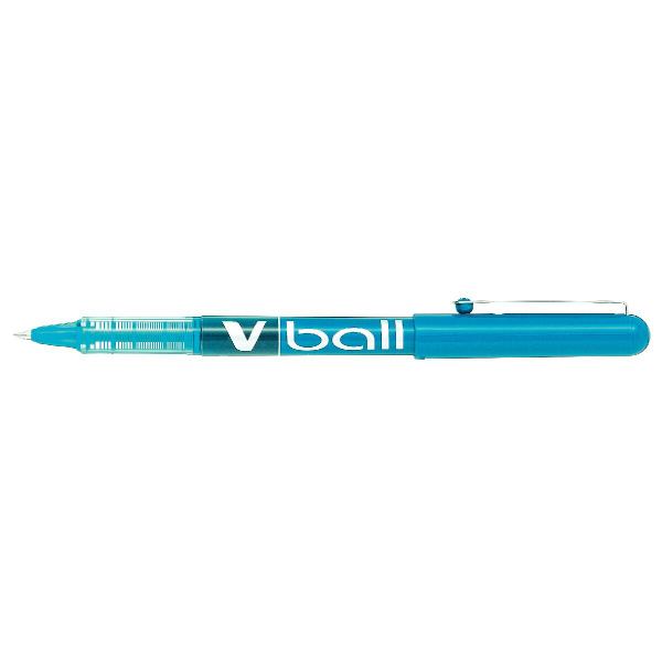 PILOT Stylo roller V Ball VB 5, pointe métal, bleu clair — Stylos roller