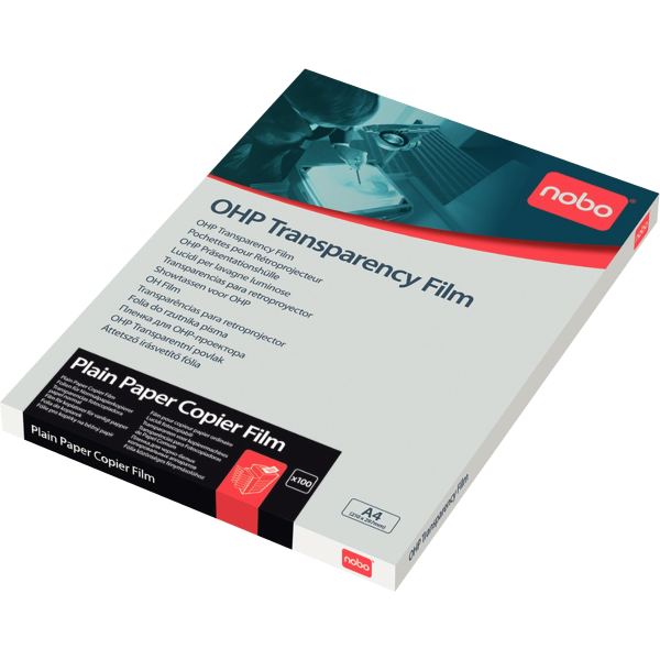 nobo Film pour photocopieur, A4, transparent, PP — Films pour imprimante laser