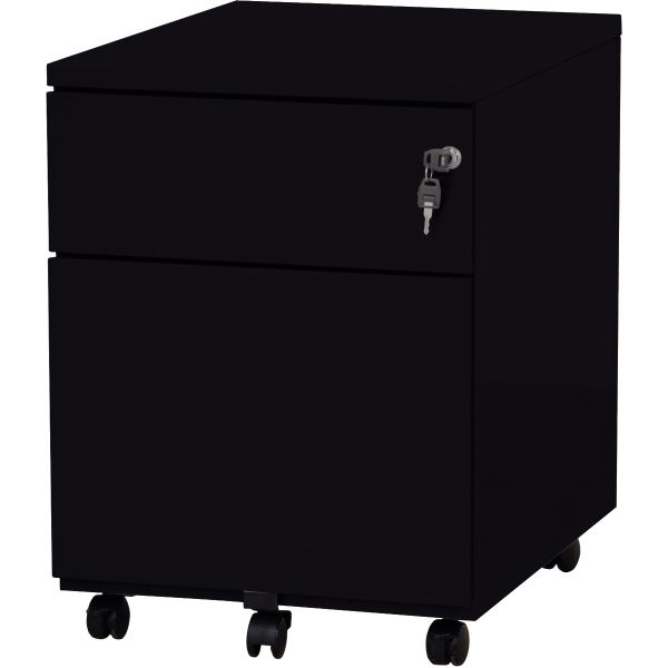 Caisson mobile professionnel en métal 2 tiroirs Noir, N.C — MOBILIER