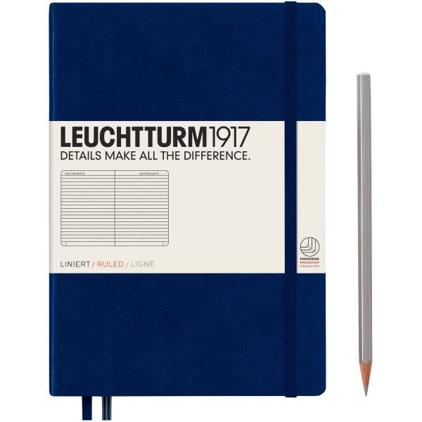 Carnet 251 pages LEUCHTTURM 1917 format A5, ligné, marine, LEUCHTTURM1917 — CAHIERS ET DERIVES DE PAPIER